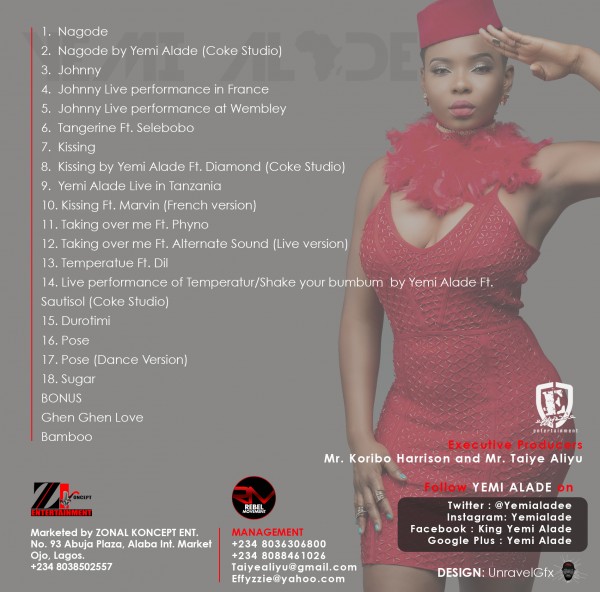 Yemi Alade - Looking For My Johnny [Visual Album Art Back]